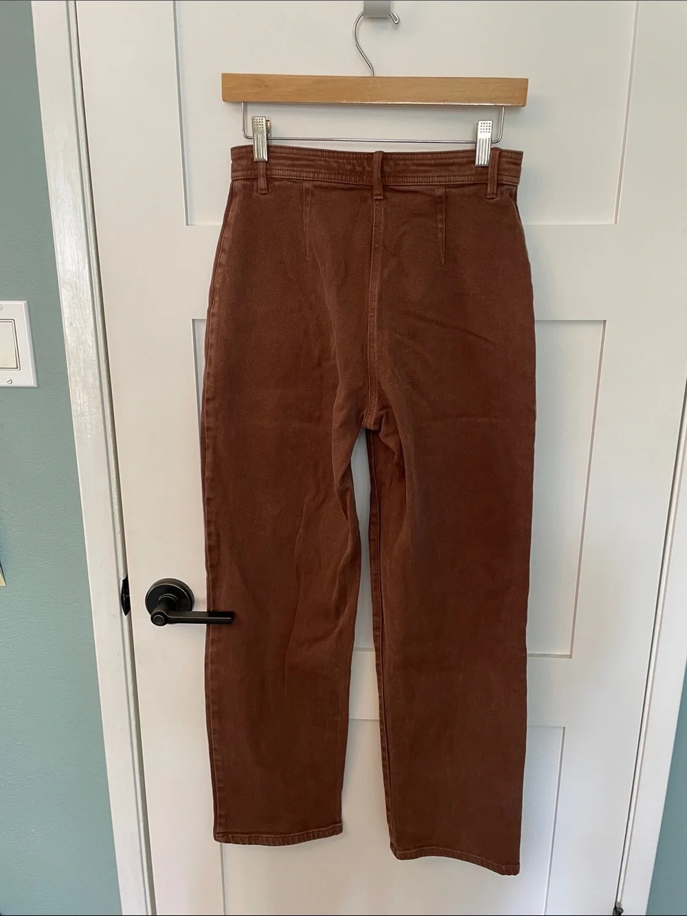 Aritzia Wilfred Free Modern Utility High Waist Pants— Rust Brown